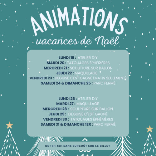 Programme animations Noël 2022