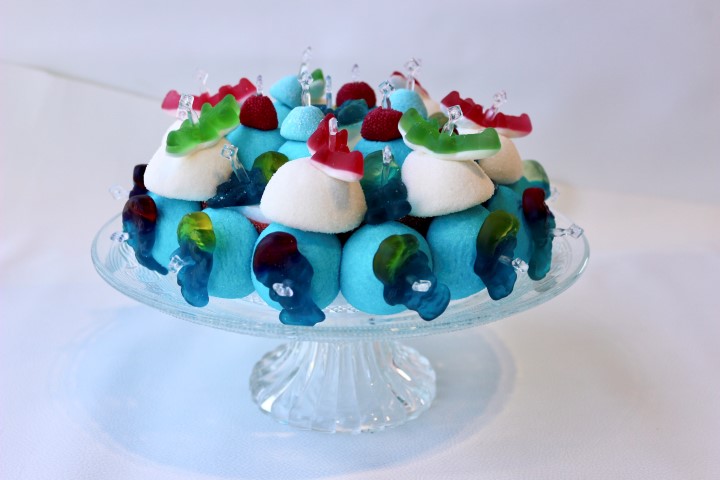 1 Gâteau de bonbons bleu