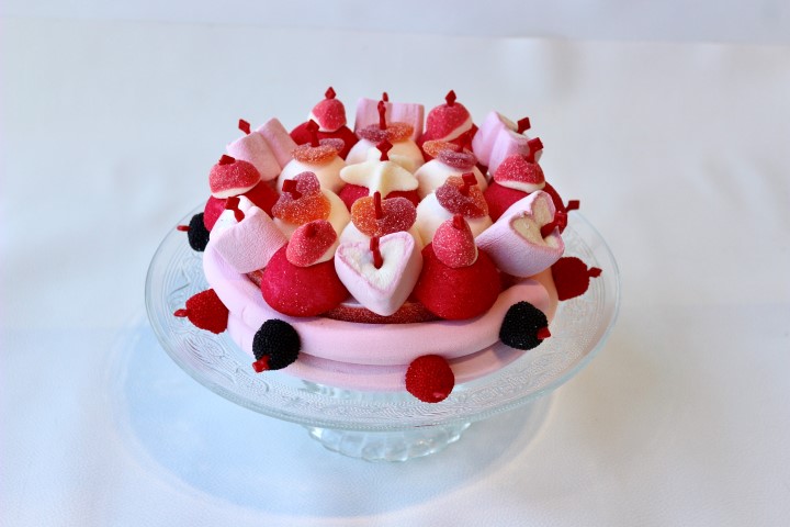 1 Gâteau de bonbons rose